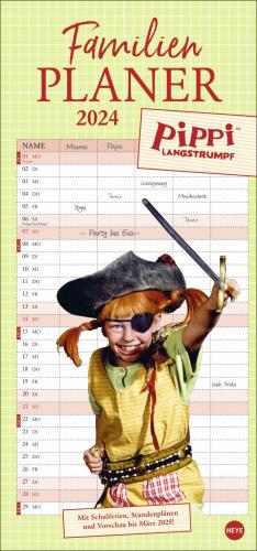 Pippi Langstrumpf Familienplaner 2024 - Heye