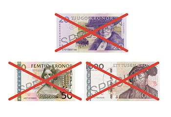 Die alten 20-, 50- und 1000-Kronen-Scheine werden ungltig www.riksbank.se